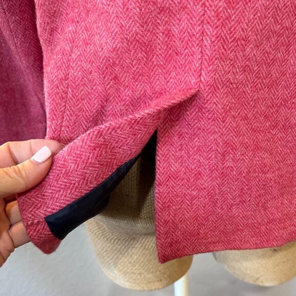 Talbots Aberdeen Shetland Pink Gold Buttons Blazer Size 8 Wool Preppy EUC Office - Picture 8 of 16